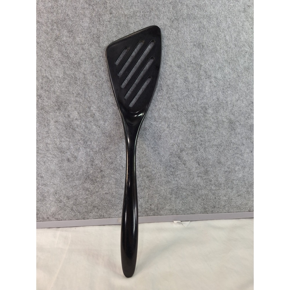 Hutzler Melamine Slotted Turner Spatula Black Kitchen Tool Item 541